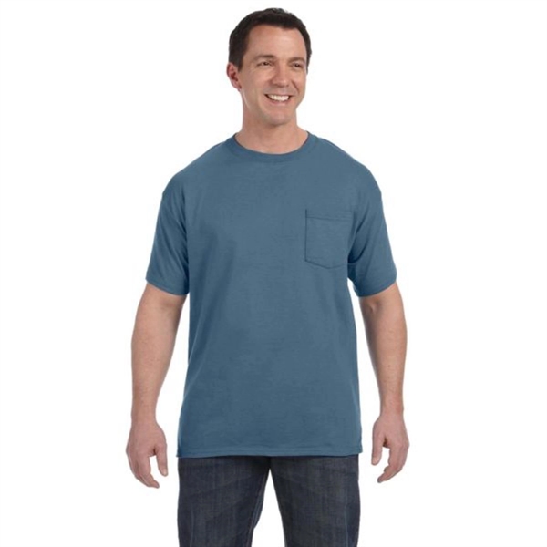 Hanes 6 oz. Tagless T-Shirt with Pocket - Hanes 6 oz. Tagless T-Shirt with Pocket - Image 10 of 13
