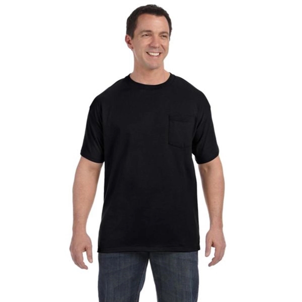 Hanes 6 oz. Tagless T-Shirt with Pocket - Hanes 6 oz. Tagless T-Shirt with Pocket - Image 11 of 13
