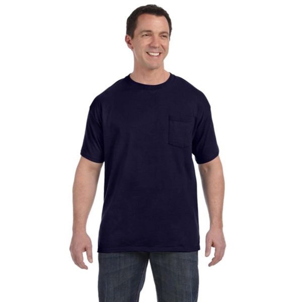 Hanes 6 oz. Tagless T-Shirt with Pocket - Hanes 6 oz. Tagless T-Shirt with Pocket - Image 12 of 13