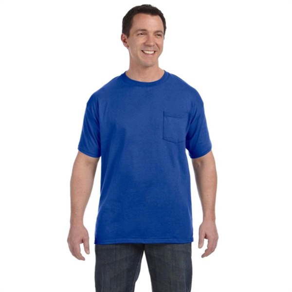 Hanes 6 oz. Tagless T-Shirt with Pocket - Hanes 6 oz. Tagless T-Shirt with Pocket - Image 13 of 13