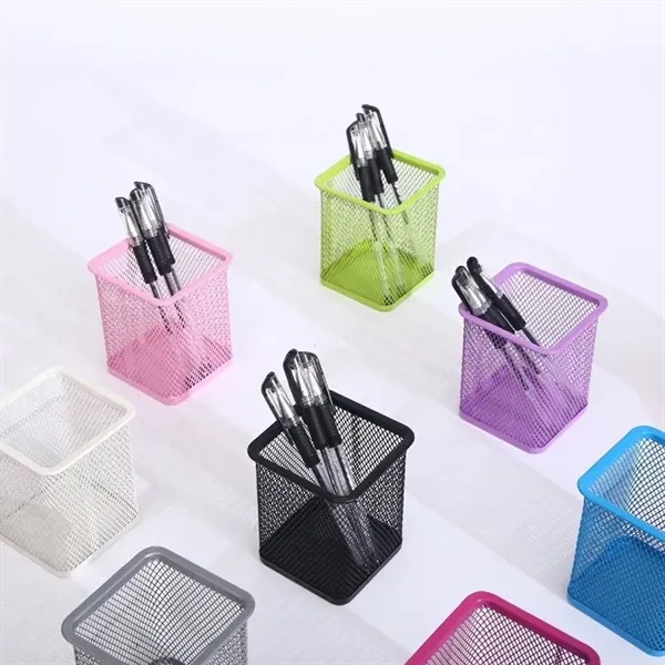 SOS-PH -UZA-01 Metal Mesh Square Pen Holder Desk Organizers - SOS-PH -UZA-01 Metal Mesh Square Pen Holder Desk Organizers - Image 3 of 5