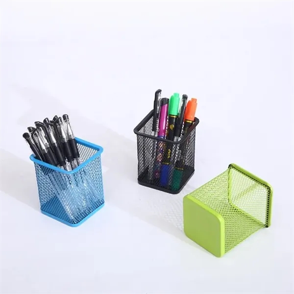 SOS-PH -UZA-01 Metal Mesh Square Pen Holder Desk Organizers - SOS-PH -UZA-01 Metal Mesh Square Pen Holder Desk Organizers - Image 4 of 5