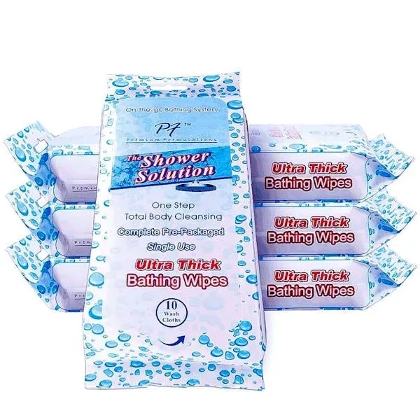 No Rinse Bathing Wipes - 10 wash cloths per pack - No Rinse Bathing Wipes - 10 wash cloths per pack - Image 0 of 0