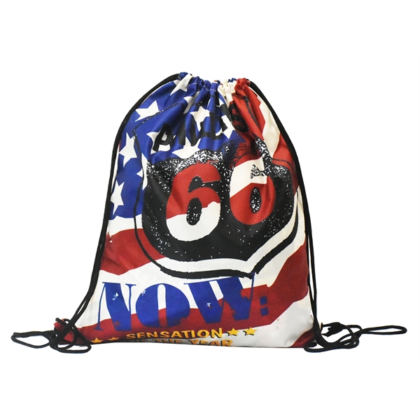 RUSH - Drawstring Backpack full color sublimated cinch bag - RUSH - Drawstring Backpack full color sublimated cinch bag - Image 0 of 5