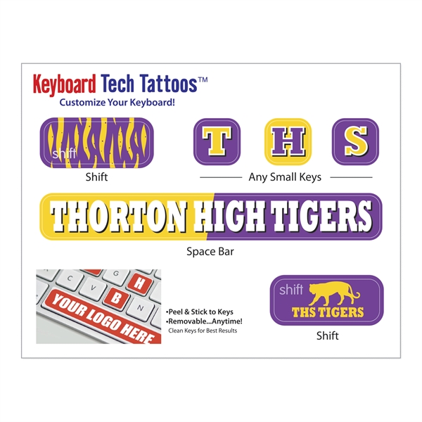 Keyboard Tech Tattoos (4 1/2" x 3 1/2" Sheet) - Keyboard Tech Tattoos (4 1/2" x 3 1/2" Sheet) - Image 0 of 0