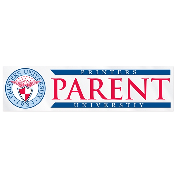 Clear Polyester Rectangle Bumper Sticker (3"x11 1/2") - Clear Polyester Rectangle Bumper Sticker (3"x11 1/2") - Image 0 of 0