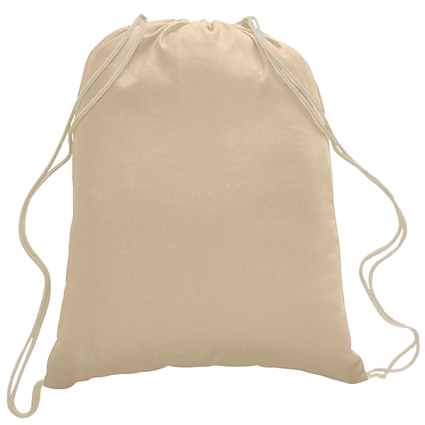 5.5 oz. Cotton Canvas Drawstring Cinch Backpack - 5.5 oz. Cotton Canvas Drawstring Cinch Backpack - Image 9 of 21