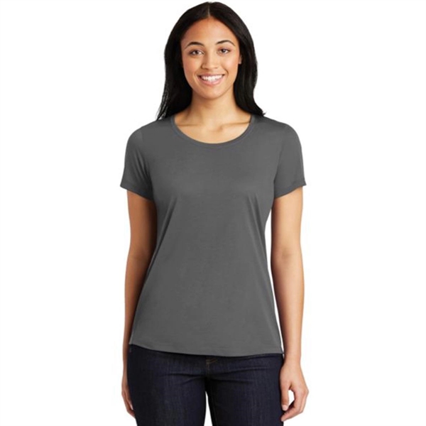 Sport-Tek Ladies Cotton Touch Scoop Neck Tee - Sport-Tek Ladies Cotton Touch Scoop Neck Tee - Image 4 of 11