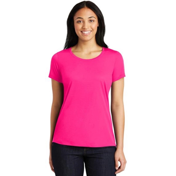 Sport-Tek Ladies Cotton Touch Scoop Neck Tee - Sport-Tek Ladies Cotton Touch Scoop Neck Tee - Image 7 of 11