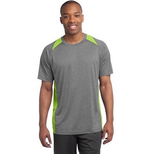 Sport-Tek Heather Colorblock Contender Tee - Dark/All - Sport-Tek Heather Colorblock Contender Tee - Dark/All - Image 5 of 11