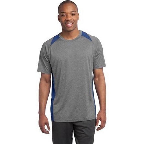 Sport-Tek Heather Colorblock Contender Tee - Dark/All - Sport-Tek Heather Colorblock Contender Tee - Dark/All - Image 11 of 11