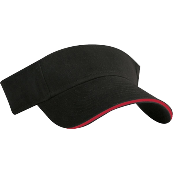 Brushed Cotton Twill Sandwich Visor - Brushed Cotton Twill Sandwich Visor - Image 1 of 5