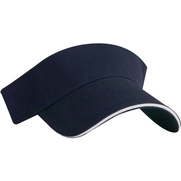 Brushed Cotton Twill Sandwich Visor - Brushed Cotton Twill Sandwich Visor - Image 2 of 5