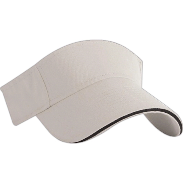 Brushed Cotton Twill Sandwich Visor - Brushed Cotton Twill Sandwich Visor - Image 4 of 5