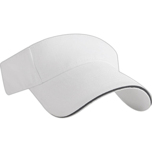 Brushed Cotton Twill Sandwich Visor - Brushed Cotton Twill Sandwich Visor - Image 5 of 5