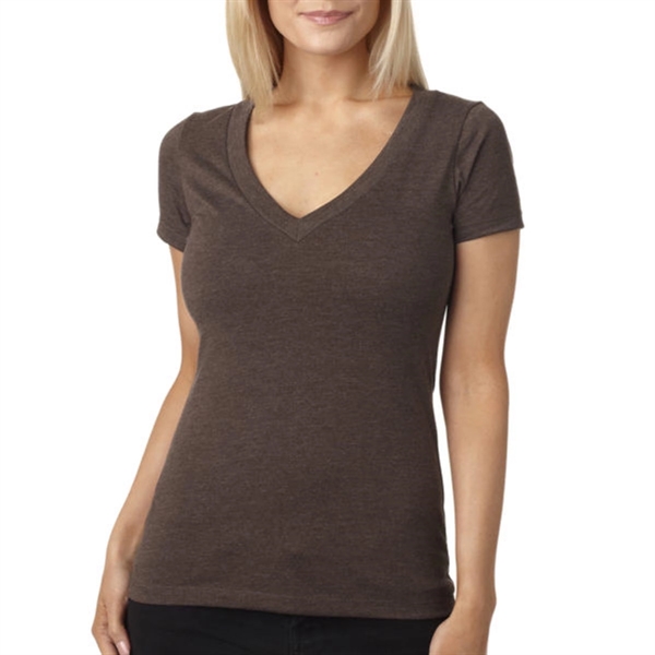 Next Level Women's CVC Deep V-Neck Tee - Next Level Women's CVC Deep V-Neck Tee - Image 6 of 31