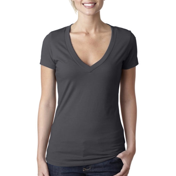 Next Level Women's CVC Deep V-Neck Tee - Next Level Women's CVC Deep V-Neck Tee - Image 11 of 31
