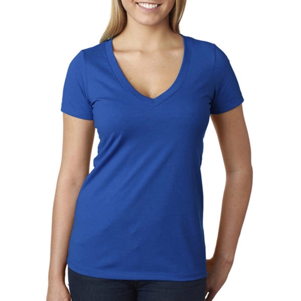 Next Level Women's CVC Deep V-Neck Tee - Next Level Women's CVC Deep V-Neck Tee - Image 15 of 31