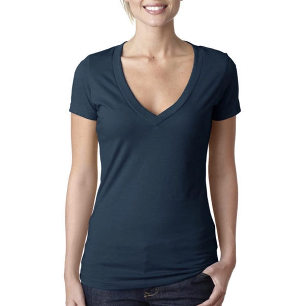 Next Level Women's CVC Deep V-Neck Tee - Next Level Women's CVC Deep V-Neck Tee - Image 16 of 31