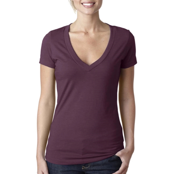 Next Level Women's CVC Deep V-Neck Tee - Next Level Women's CVC Deep V-Neck Tee - Image 18 of 31