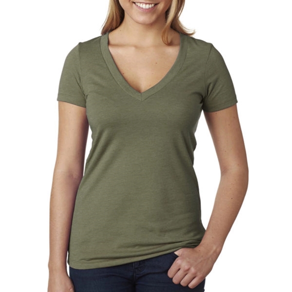 Next Level Women's CVC Deep V-Neck Tee - Next Level Women's CVC Deep V-Neck Tee - Image 19 of 31