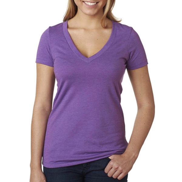 Next Level Women's CVC Deep V-Neck Tee - Next Level Women's CVC Deep V-Neck Tee - Image 21 of 31