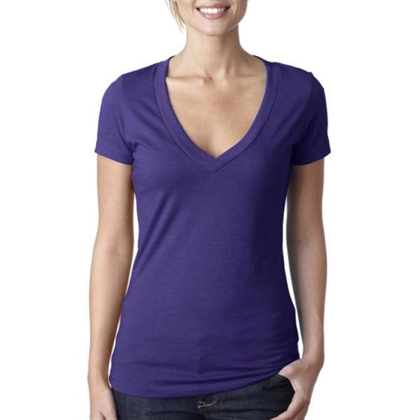 Next Level Women's CVC Deep V-Neck Tee - Next Level Women's CVC Deep V-Neck Tee - Image 22 of 31