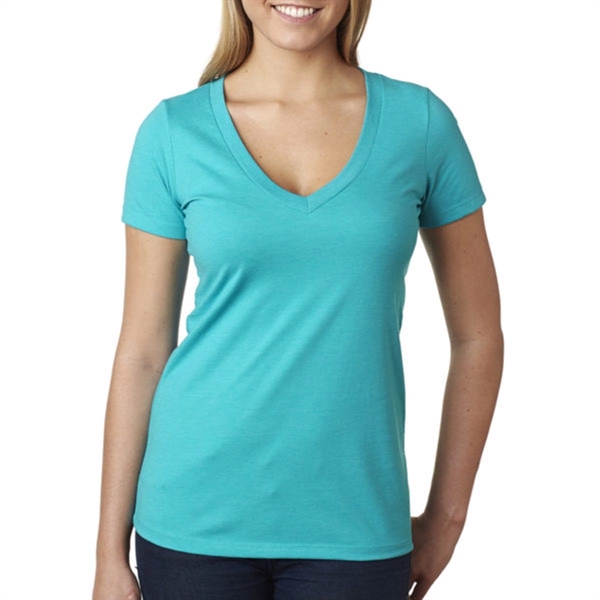 Next Level Women's CVC Deep V-Neck Tee - Next Level Women's CVC Deep V-Neck Tee - Image 27 of 31