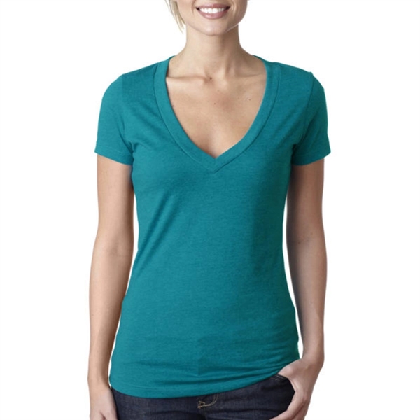 Next Level Women's CVC Deep V-Neck Tee - Next Level Women's CVC Deep V-Neck Tee - Image 28 of 31