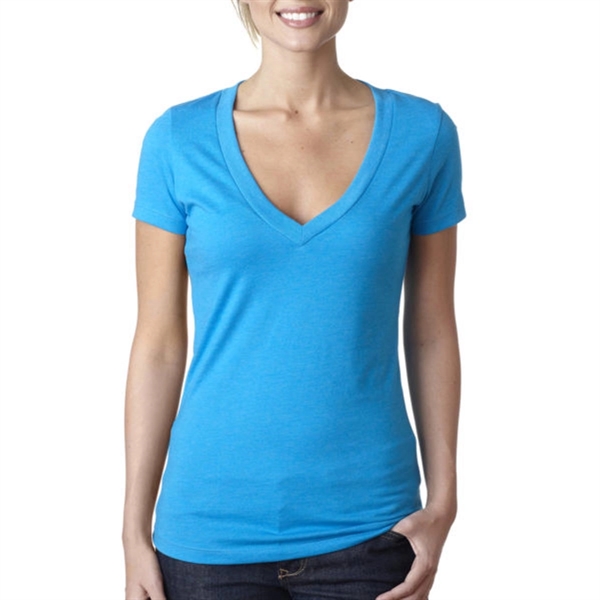 Next Level Women's CVC Deep V-Neck Tee - Next Level Women's CVC Deep V-Neck Tee - Image 29 of 31
