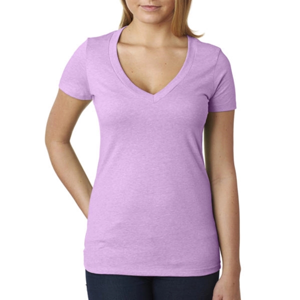 Next Level Women's CVC Deep V-Neck Tee - Next Level Women's CVC Deep V-Neck Tee - Image 30 of 31