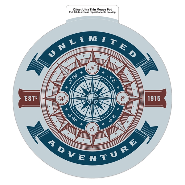 Round Hard Surface Ultra Thin Mouse Pad (7 1/2" dia.)
