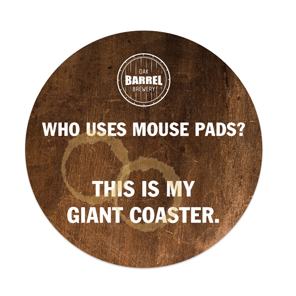 Round Hard Surface Mouse Pad with Foam Back (7 1/2" dia)