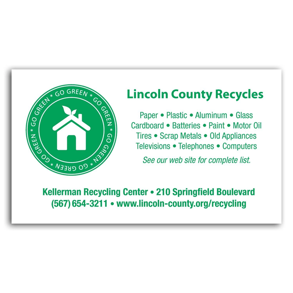 Go Green Business Card Magnet - Go Green Business Card Magnet - Image 0 of 0