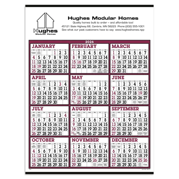 Triumph® Calendars Big Numbers Span-A-Year Calendar