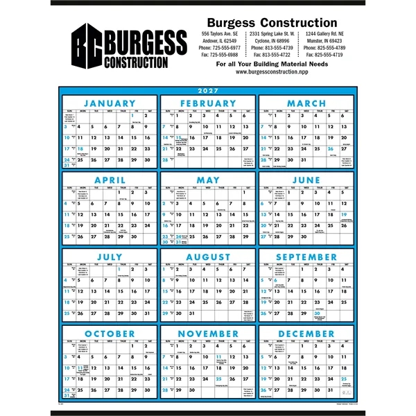 Triumph® Calendars Span-A-Year Non-Laminated Calendar - Triumph® Calendars Span-A-Year Non-Laminated Calendar - Image 2 of 3