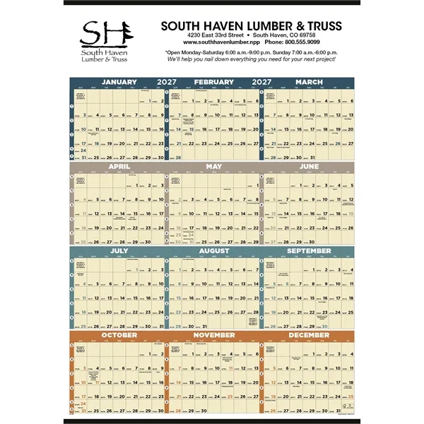 Triumph® Calendars Time Management Span-A-Year (Non-Lamin... - Triumph® Calendars Time Management Span-A-Year (Non-Lamin... - Image 2 of 3