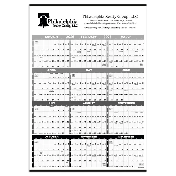 Triumph® Calendars Black & White Time Management Span-A-Y...