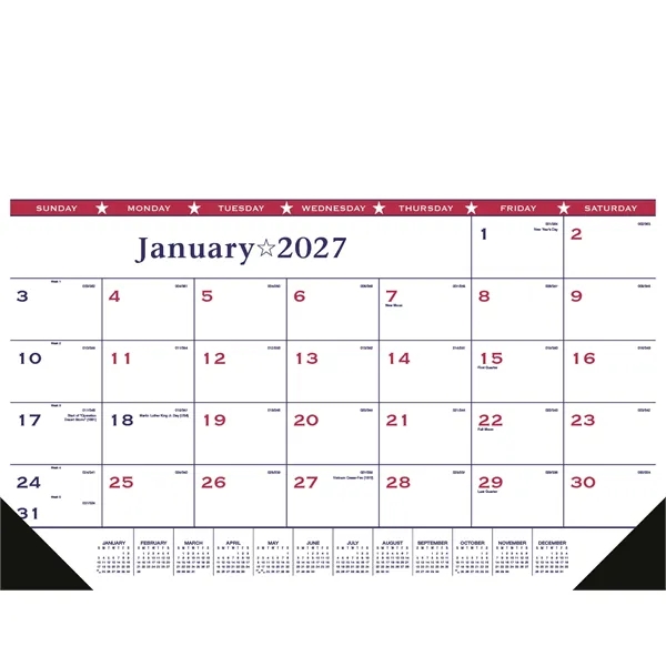 Triumph® Calendars Patriotic Desk Pad with Vinyl Corners - Triumph® Calendars Patriotic Desk Pad with Vinyl Corners - Image 13 of 13