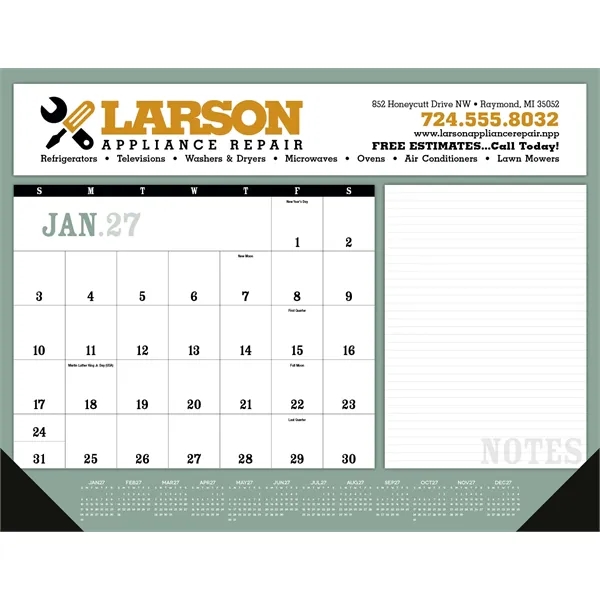 Triumph® Calendars Notes Desk Pad with Vinyl Corners - Triumph® Calendars Notes Desk Pad with Vinyl Corners - Image 2 of 3
