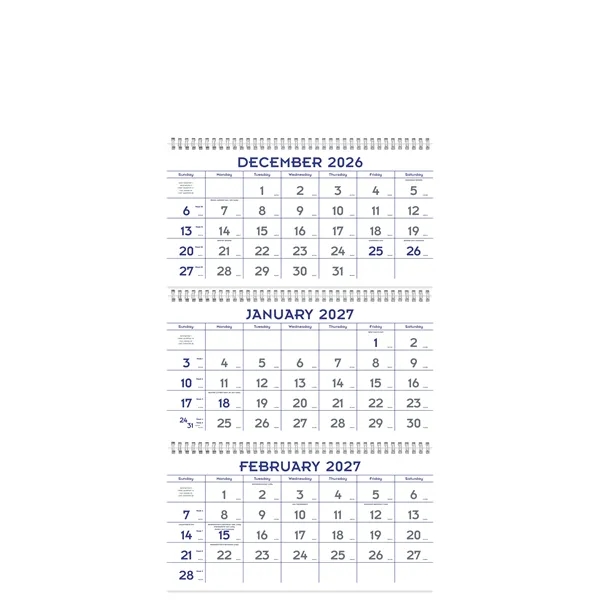 Triumph® Calendars Blue & Grey Commercial Planner - Triumph® Calendars Blue & Grey Commercial Planner - Image 2 of 2