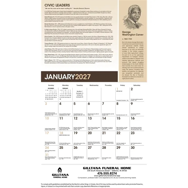 Triumph® Calendars African-American Heritage: Dr. Martin ... - Triumph® Calendars African-American Heritage: Dr. Martin ... - Image 9 of 11