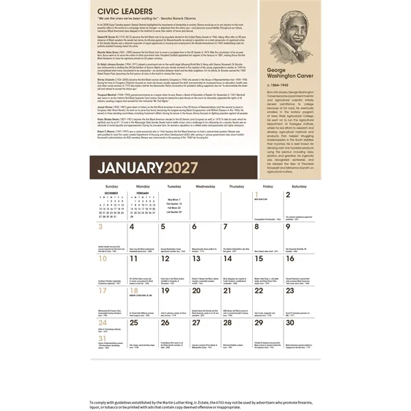 Triumph® Calendars African-American Heritage: Dr. Martin ... - Triumph® Calendars African-American Heritage: Dr. Martin ... - Image 11 of 11