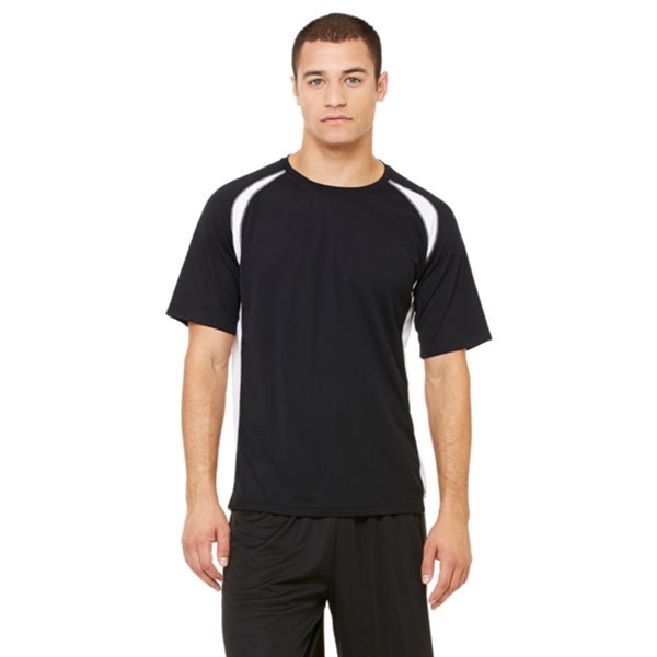 Alo Men's Short-Sleeve Colorblock T-Shirt - Dark/All - Alo Men's Short-Sleeve Colorblock T-Shirt - Dark/All - Image 4 of 18