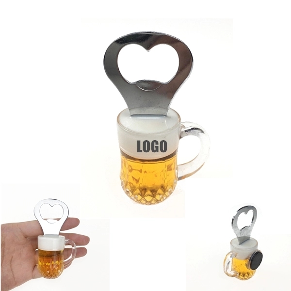 Beer Mug Shaped Bottle Opener With Magnets - Beer Mug Shaped Bottle Opener With Magnets - Image 0 of 0