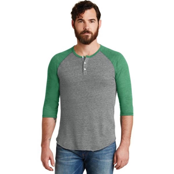 Alternative Eco-Jersey 3/4-Sleeve Raglan Henley - Alternative Eco-Jersey 3/4-Sleeve Raglan Henley - Image 1 of 5