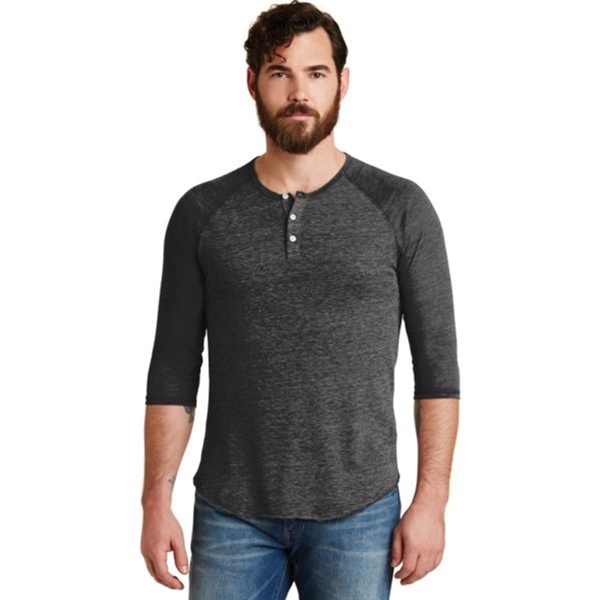 Alternative Eco-Jersey 3/4-Sleeve Raglan Henley - Alternative Eco-Jersey 3/4-Sleeve Raglan Henley - Image 2 of 5