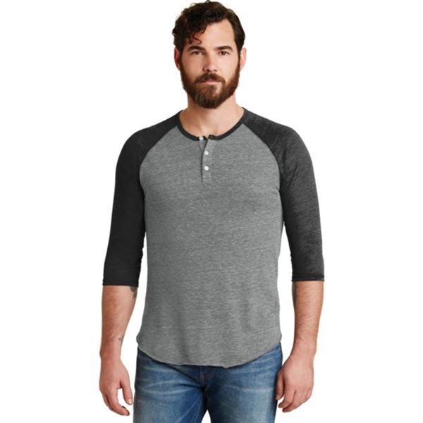 Alternative Eco-Jersey 3/4-Sleeve Raglan Henley - Alternative Eco-Jersey 3/4-Sleeve Raglan Henley - Image 4 of 5