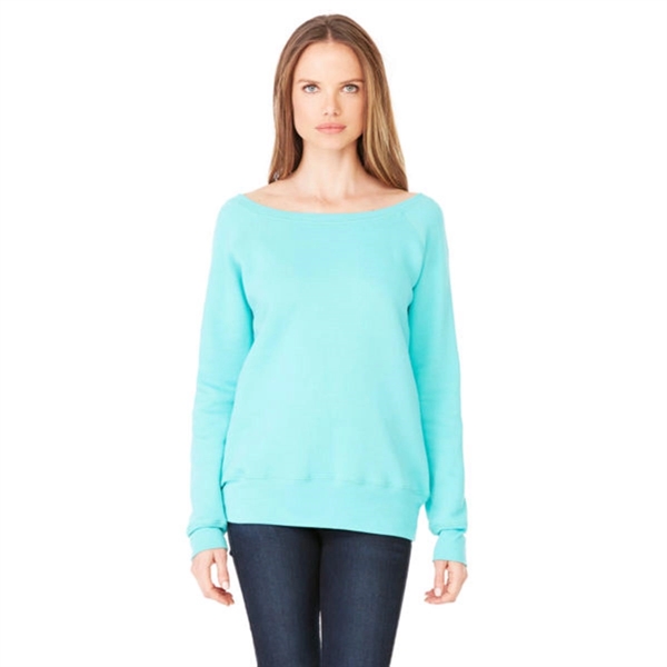 Bella + Canvas Ladies Sponge Fleece Wide Neck Sweatshirt - Bella + Canvas Ladies Sponge Fleece Wide Neck Sweatshirt - Image 1 of 7