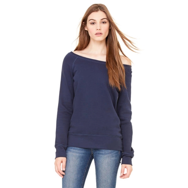 Bella + Canvas Ladies Sponge Fleece Wide Neck Sweatshirt - Bella + Canvas Ladies Sponge Fleece Wide Neck Sweatshirt - Image 5 of 7
